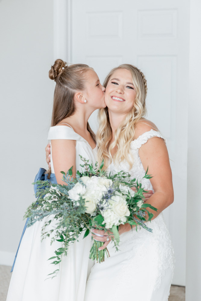 Flower girl and bride