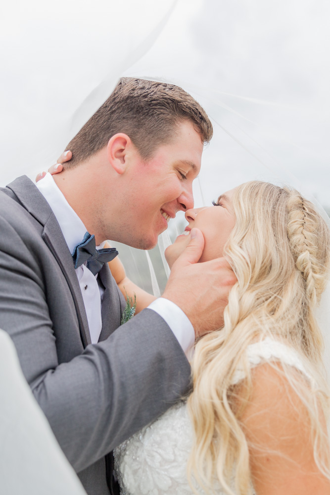 Annie Elise Photography | Summerdale AL backyard wedding | under veil photo
