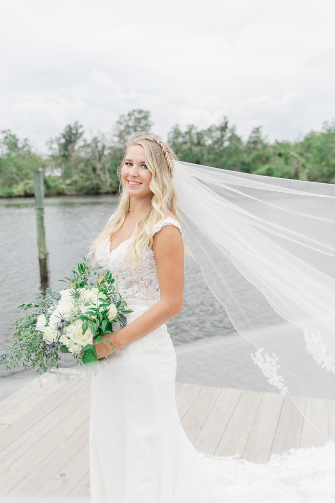 Bridal Portrait by water