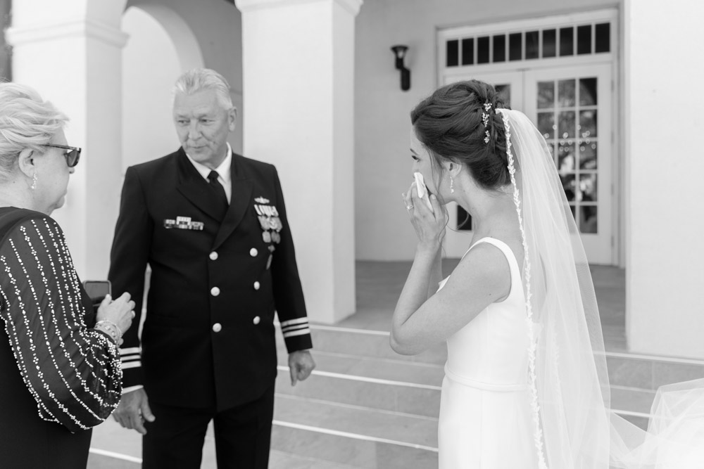 Jessica + Jordan - Annie Elise Photography - First Look Navy Dad-2