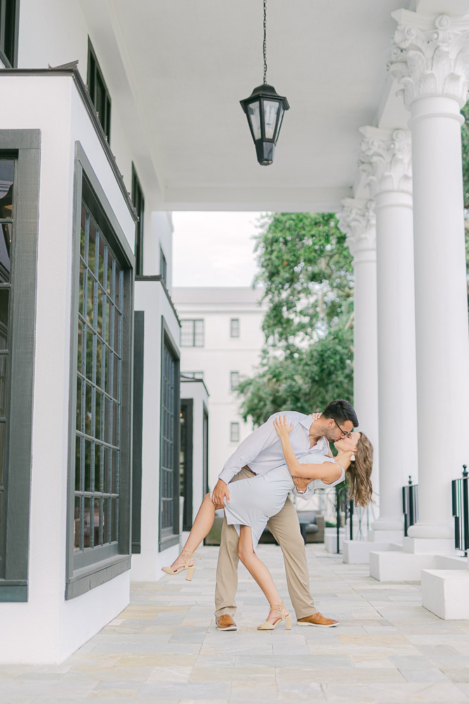 engagement photos | hispanic couple in Gulfport | Downtown Mississippi
